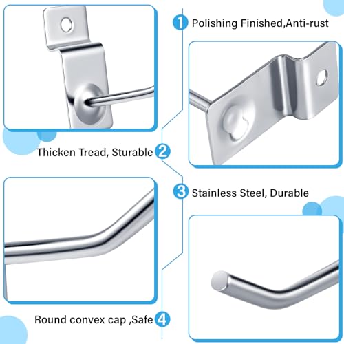 100 Pack Heavy Duty Slatwall Hooks Metal for Garage (2 Inch)