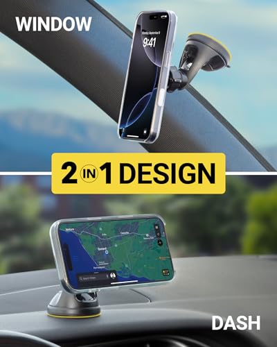 SMS2WD MagicMount MagSafe Suction Cup Phone Mount for Car Windshield (Window / Dash Suction / 1 Pack)