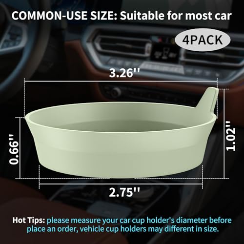 Car Cup Holder Coasters [4 Pack] Silicone Cups Mats (4pack-desert Sage)