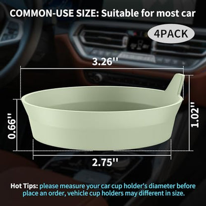 Car Cup Holder Coasters [4 Pack] Silicone Cups Mats (4pack-desert Sage)
