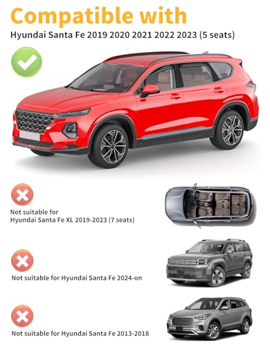 Window Visors Rain Guards for Hyundai Santa Fe 5 Seats 2019 (Fit for 2019-2023 Hyundai Santa Fe(5 seats))