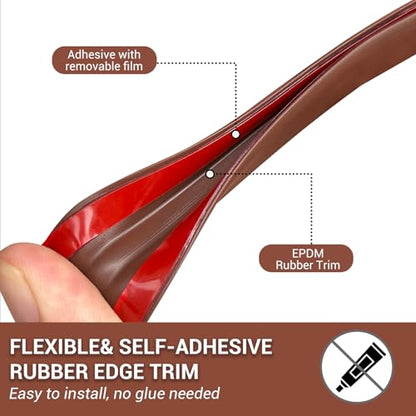 Rubber Edge Trim (Fit 1/16" - L10' / Brown)