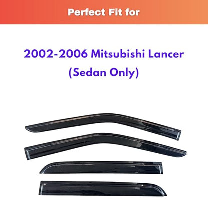 Rain Guards Fit for 2002 (2002-2006 Lancer Sedan)