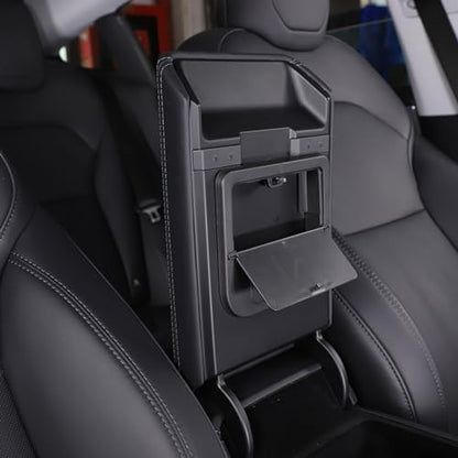 Car Armrest Hidden Storage Box Compatible with Tesla Model 3 Highland 2024+ Center Console Handrail Privacy Storage Box Organizer Tray Armrest Storage Box Container Insert Pallet Manager Accessories (for Model 3 Highland)