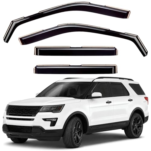 Window Deflectors Smoke Tinted in (For Explorer 11-19)