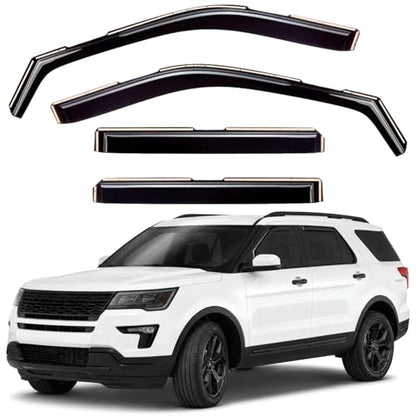 Window Deflectors Smoke Tinted in (For Explorer 11-19)