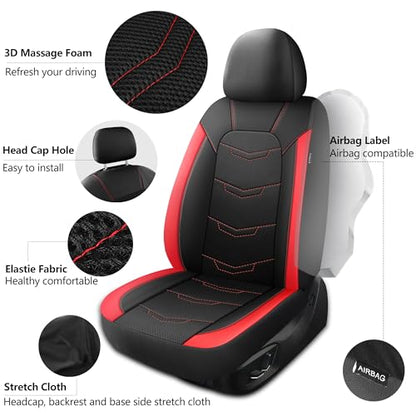 Front Car Seat Cover (N2 Black Red / Front Seat)