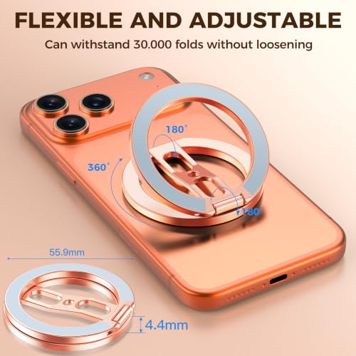 Magnetic Phone Ring Grip for MagSafe Dual (Rose Gold)