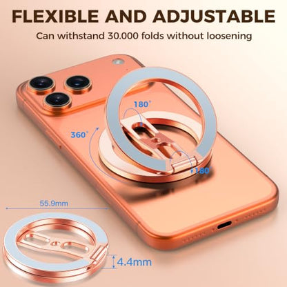 Magnetic Phone Ring Grip for MagSafe Dual (Rose Gold)