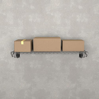 18" x 48" Chrome Wire Wall Mount Shelf (Chrome / 18" x 48")