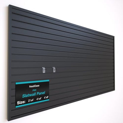 Slatwall Panel Wall Storage Systems (4x8ft / Black)