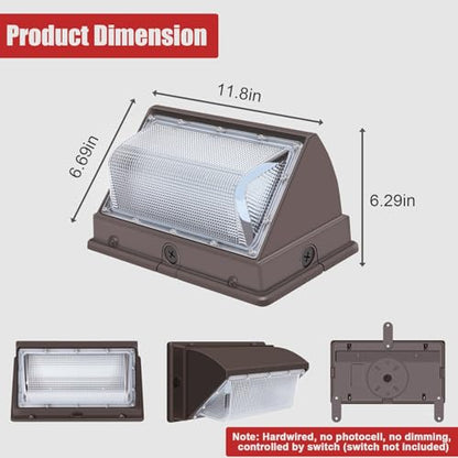 120W 4 Pack LED Wall Pack (NO photocell)