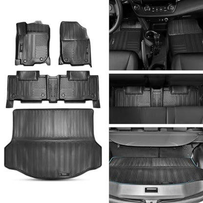 Compatible for 2013 2014 2015 2016 2017 2018 Toyota Rav4 Floor Mats & Cargo Liners Trunk Mats All (Fit 2013-2018 RAV4 / Floor Mat+Rear Trunk Mat)