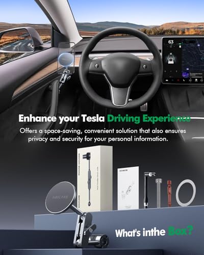 for Tesla Phone Mount (2025-2022 Model Y, 2023-2021 Model 3, Drive Seat)