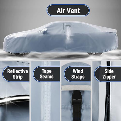 Car Cover Waterproof All Weather for 2005 (30. Lucerne 2005-2011 / Sky Gray)