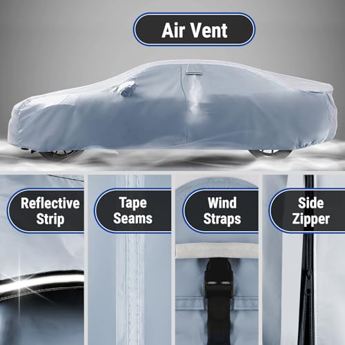 Car Cover Waterproof All Weather for 2016 (3. Cascada 2016-2019 / Sky Gray)