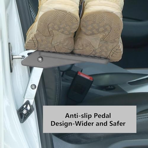 Foldable Car Door Step Stand Pedal (Evolution Pro Series / Gray)