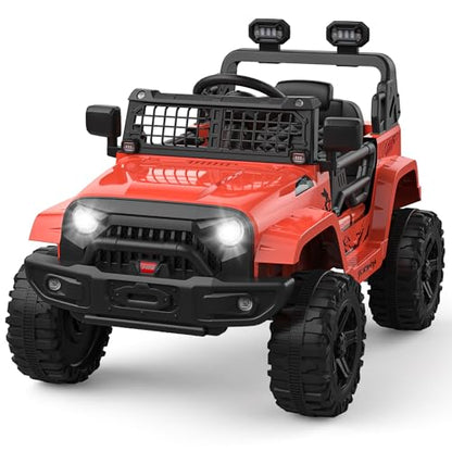 12V Kids Electric Ride On Truck Car w (Red)
