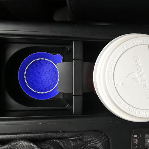2 PCS Car Cup Coasters (Blue*2pcs / With Diamonds)