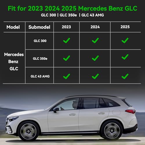 for Mercedes Benz GLC丨GLC 300丨GLC 350e 丨GLC 43 AMG Floor Mats 2026 2025 2024 2023 (14)For GLC 2023-2026 Set)