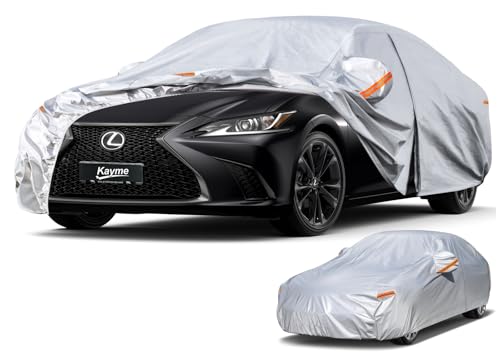 6 Layers Waterproof Car Cover for Lexus ES ES300 ES330 ES350 ES300h (LM-Silver / 56. Custom Fit Lexus ES)