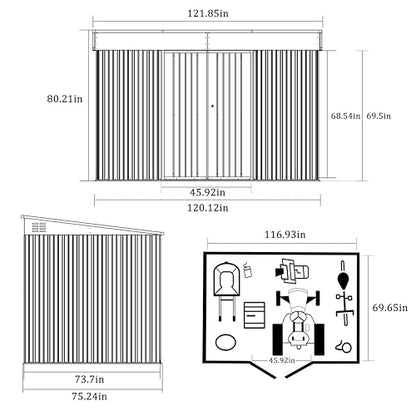 6'x10' Storage Shed (6x10 FT)