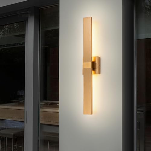 Modern LED Outdoor Wall Sconce 27.2" Gold Outdoor Wall Lights Exterior (Gold / 27.2 inch-1 Pack)