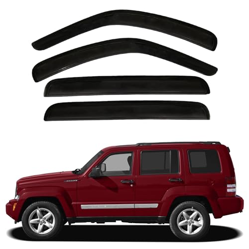 4pcs Window Visors Rain Guards for 2008 (for 2008-2013 Jeep Liberty)