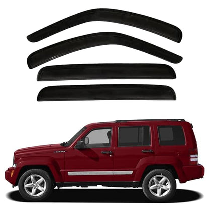 4pcs Window Visors Rain Guards for 2008 (for 2008-2013 Jeep Liberty)