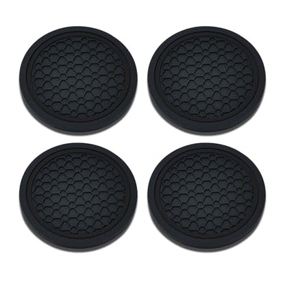 4PCS Car Cup Holder Coasters (Black)