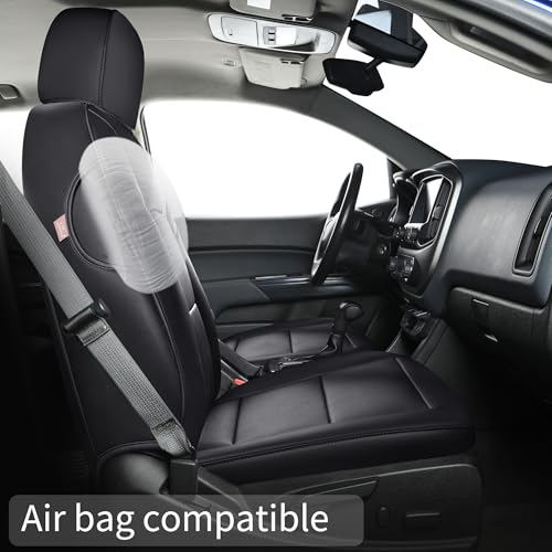 2 Front Chevy Colorado Seat Covers ((2023-2025) Font Only / Black)