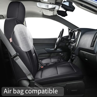 2 Front Chevy Colorado Seat Covers ((2023-2025) Font Only / Black)