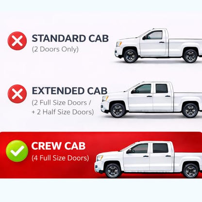 Rain Guards Fit for 2007 (2007-2013 Silverdo/Sierra Crew Cab)