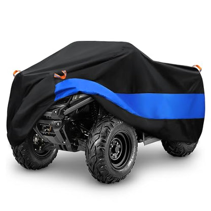 ATV Cover Waterproof Heavy Duty Universal Quad Cover Outdoor Storage Cover 4 Wheeler UV Protection for Polaris Yamaha Honda Suzuki Kawasaki (Black / A1-78.7''L x 37.4''W x 41.7''H)