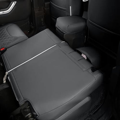 Wrangler JK Seat Covers Custom Fit for Jeep Wrangler (Black / 13-17 JK 2 Door Full Set)