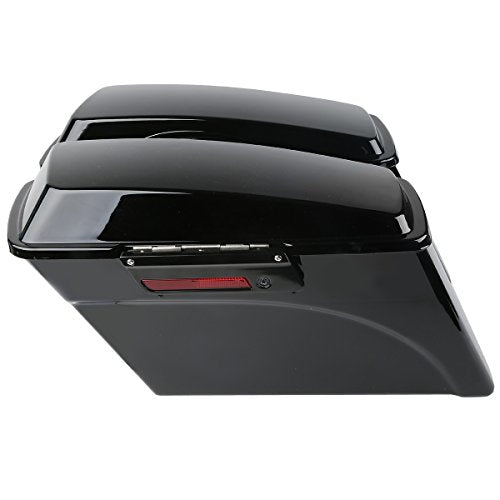 Motorcycle Saddlebags Hard Saddlebags For Harley Touring 1993 (Vivid Black W/ Black Latches / Standard)