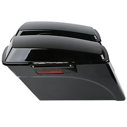 Motorcycle Saddlebags Hard Saddlebags For Harley Touring 1993 (Vivid Black W/ Black Latches / Standard)