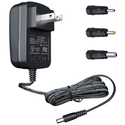 UL Listed 15V 1A 6 ft AC DC Power Supply Adapter with 3 Tips Replacement Backup Cord for Litter (15V1A+3 Tips)