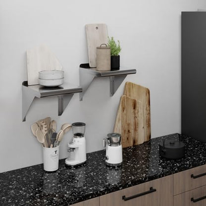 12 in. x 12 in. Stainless Steel Wall Mount Shelf (12 in. x 12 in.)