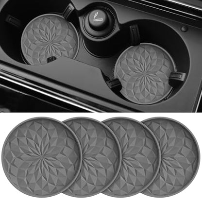 Car Coasters for Cup Holders [4 Pack] (4pack-dark Grey)