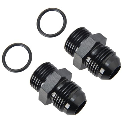 8AN Male Flare to 8AN ORB O (8AN to 8AN ORB / Black - 2PCS)