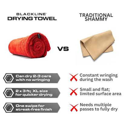 Microfiber Car Drying Towel 24"x36" (Crimson / 24"x36" Double sided)
