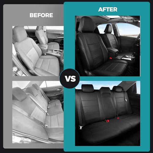 Custom Seat Covers for Toyota Camry 2012 (Black / 2012-2017 Camry L LE XLE)