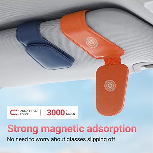 Sunglass Holder for Car Sun Visor Sunglasses Clip Car accessories (Orange)