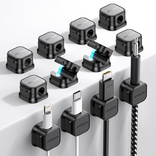 12 Pack Magnetic Cable Clip Cord Organizer Adhesive Wire Management (12-Pack)