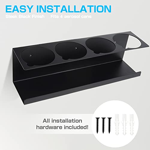 Aerosol Spray Can Holder Rack Organizer (4-Can)