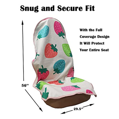 Car Seat Cover Protector Front Seats (1Pcs Front Seat Towel / Strawberry)