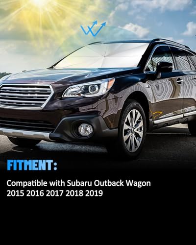 Windshield Sun Shade Umbrella Compatible with Subaru Outback Wagon 2015 2016 2017 2018 2019 (for Subaru Outback 2015-2019 - Umbrella)