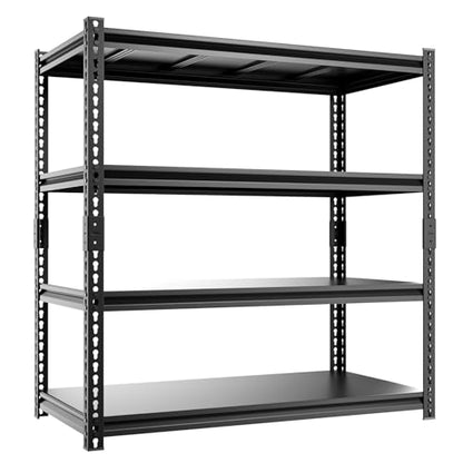 4 Tier 40" W X 20" D X 60" H Storage Shelves 2200LBS Garage Shelving Metal Storage Shelf Adjustable Metal Racks with Shelves Heavy Duty Shelving Units and Storage Utility Shelf (Black-visible Hole / 40"W X 20"D X 60"H)