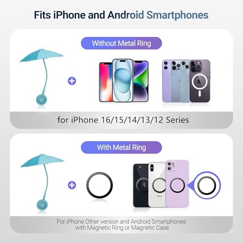 Magnetic Phone Umbrella for Sun (BLUE(for Phone))